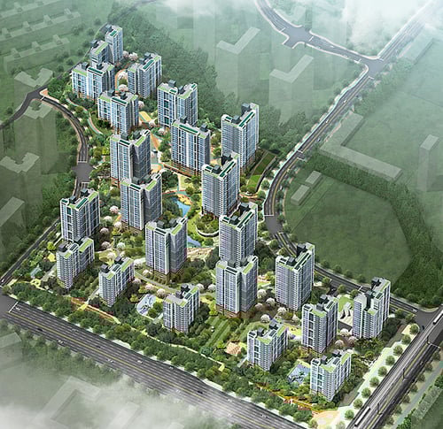 ↑GS건설이 서울 영등포구 도림동에 공급하는 '영등포 자이' 조감도 ⓒGS건설 제공