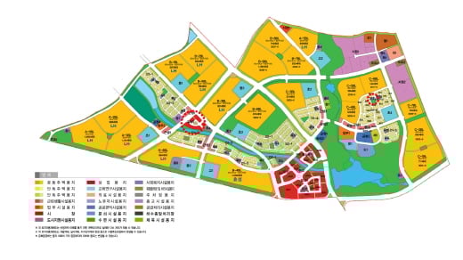 경기 평택시 소사벌지구(비전동 일원 303만2000㎡) 토지 분양계획도./자료제공=LH(한국토지주택공사)