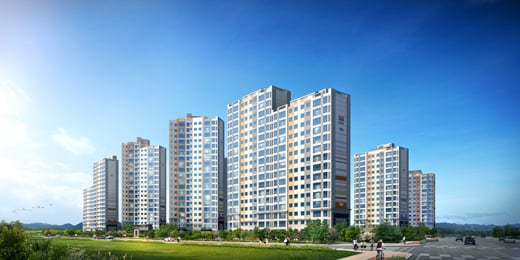 호반건설이 전남 순천 오천신도시에서 다음달 분양 예정인 '오천에코신도시 호반베르디움' 조감도. / 사진제공=호반건설