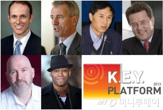 ↑(왼쪽 위부터 시계방향으로) 오스탄 굴스비 전 백악관 경제자문위원장, 카렐 란누 유럽정책연구센터 CEO, 저우창우 중국 재정부 아태재경흥발전중심 부주임, 마이클 트램 드로기그룹 전략자문 대표, 론 윌리엄스 스냅굿스 CEO, 릭 드래곤 드래곤서치 CEO