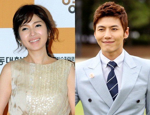 열애중인 김경란(왼쪽)과 송재희/ 사진=스타뉴스