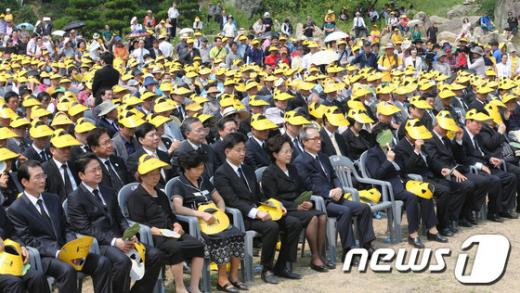 지난 5월 23일 경남 김해시 봉하마을에서 고 노무현 전 대통령 서거 4주기 추도식이 열리고 있다. /뉴스1  News1 송원영 기자