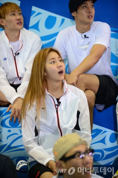 2013 김천시 회장배 다이빙 국제 마스터스 대회에 참석한 은혁, 김현중, 유이 /사진=윤상근 기자