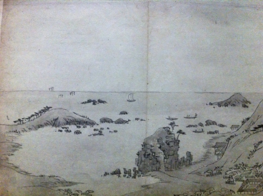 강세황, <금강산 여행길의 청간정(淸澗亭)>, 조선 1788, 국립중앙박물관 덕수 3922.