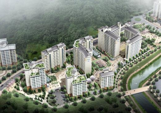 고령자 맞춤형 아파트 단지로 건립된 서울 강남구 세곡동 세곡4단지 조감도 / 사진제공 = 서울시.