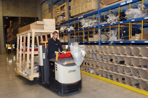 쌍용자동차 유럽부품센터는 각 부품에 특화된 저장공간을 갖고 있다. /사진제공=쌍용자동차