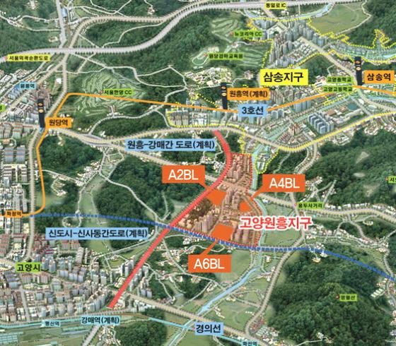고양 원흥지구 지역도