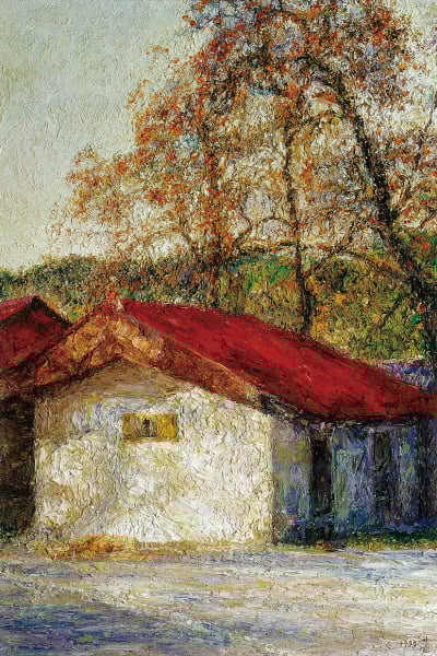 오치균 '가을정류장', 캔버스에 아크릴, 116.8x80.3cm,  2억2000만원에 낙찰 /사진제공=K옥션