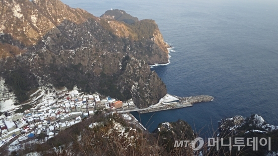 독도박물관 전망대에서 내려다본 울릉 도동리 / 사진=김유경기자