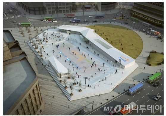 서울광장 스케이트장 조감도. / 사진제공 = 오영욱 (오기사디자인 + oddaa)