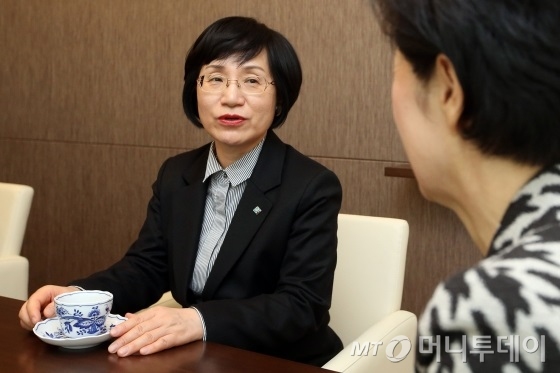 ↑권선주 기업은행장/사진=이기범 기자