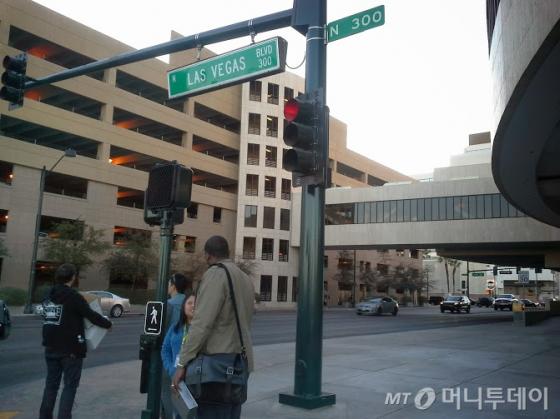 토니 셰이가 사는 아파트 주방. 그는 침실 뺴고는 모두 공개하고 있다. 가운데 조형물은 그가 좋아하는 라마. /라스베가스=유병률기자