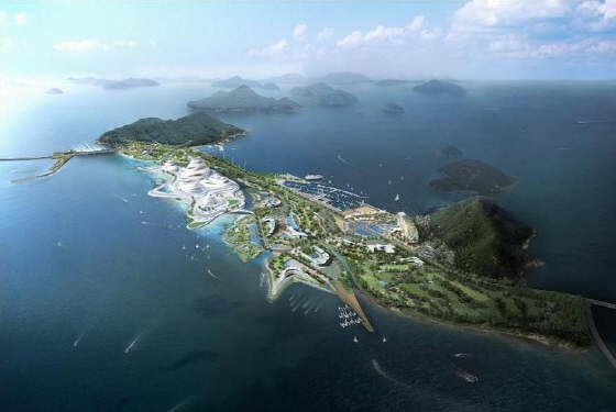 신시-야미 관광용지 개발사업 조감도. (주)한양이 출자한 새만금관광레저는 연내 기본계획을 수립할 계획이다.