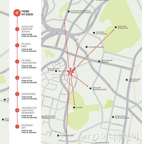 피오레 마운트이든 위치도.