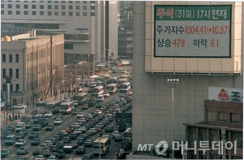 1989년 3월31일 사상 처음으로 종합주가지수 1000을 돌파했다.(사진 제공=금융투자협회)