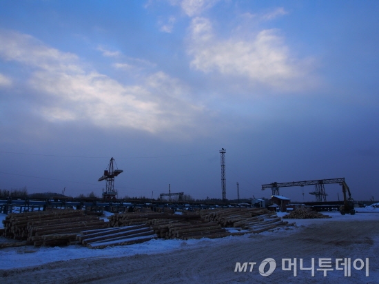 러시아 이르쿠츠크주 우드일림스크시의 목재산업단지/사진=유영호기자 yhryu@