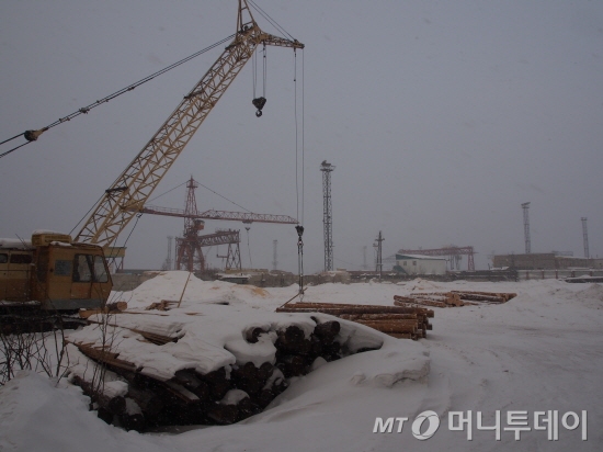 러시아 이르쿠츠크주 우드일림스크시의 목재가공·수출기업 카타사의 공장 전경/사진=유영호기자 yhryu@