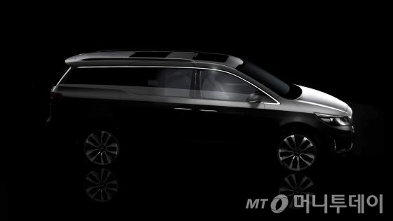 기아자동차 카니발 후속(YP) 모델 측면 랜더링 이미지.