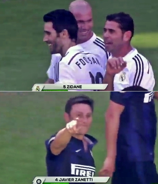 지단과 사네티(아래). /사진 및 GIF=유튜브 영상 캡쳐 및 편집