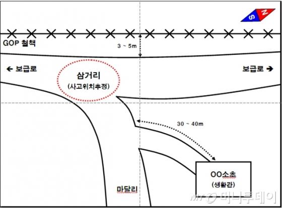 총기사건 사고현장 요도 / 사진 = 국방부 제공