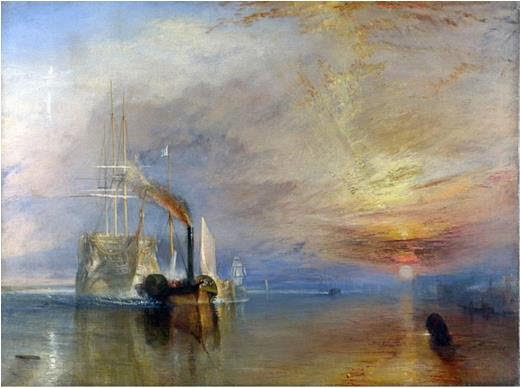 조지프 말로드 윌리엄 터너 <전함 테메레르> 캔버스에 유채, 91×122㎝, 영국 내셔널 갤러리.