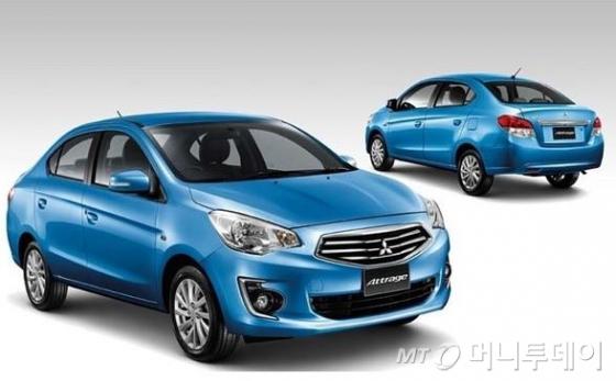 미쓰비시 소형 세단 '아트리지'/사진=유튜브 영상 캡쳐