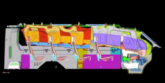 포드 '커튼 에어백' 설치 시뮬레이션/사진=유튜브 영상 캡쳐