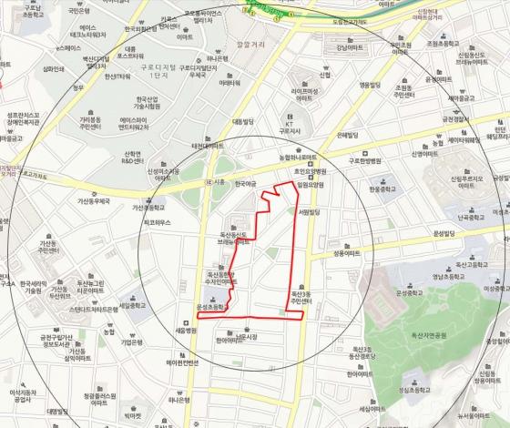 독산2 재건축 정비구역. / 자료제공=서울시