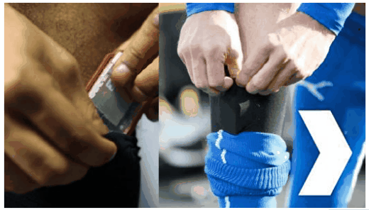 센서를 착용하고 있는 운동선수들/사진제공=SAP