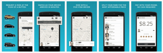 우버 앱 실행 화면/사진제공=우버