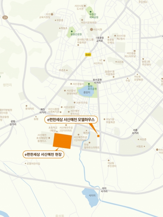 e편한세상 서산예천 위치도. /자료제공=대림산업