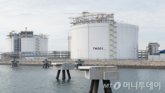 삼성물산 싱가포르 LNG터미널 현장. /사진제공=삼성물산