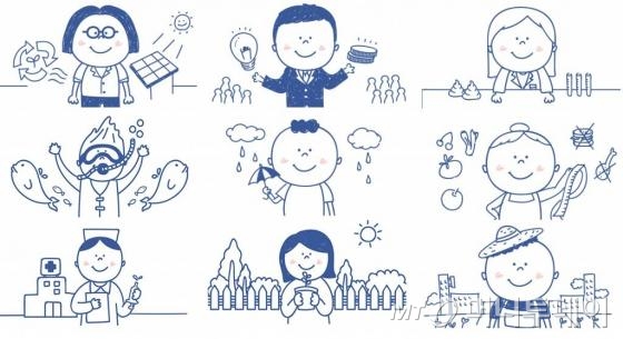 ‘내일을 부탁해’ 직업적성검사 결과로 나오는 미래직업 이미지. (자료: 부스러기사랑나눔회)