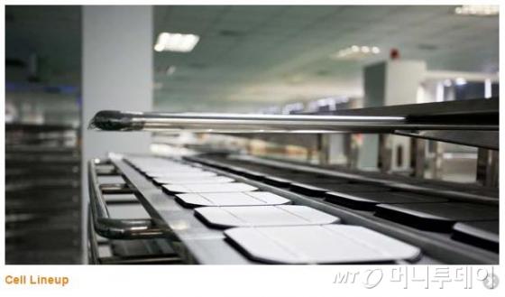 셀 라인업/사진제공=한화솔라원
