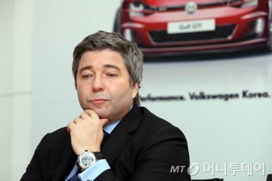 토마스 쿨 폭스바겐코리아 대표는 9일 오전 취재진과 인터뷰를 가졌다./사진=임성균 기자