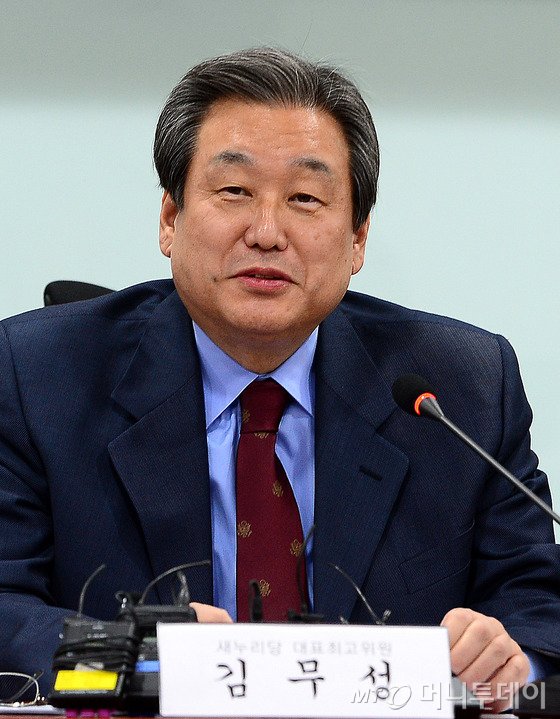 김무성 새누리당 대표가 23일 오후 서울 여의도 의원회관에서 열린 '청년이 만세 할 수 있는 공무원 연금개혁이 필요하다' 토론회에 참석해 인사말을 하고 있다. 2014.12.23/뉴스1 <저작권자 ⓒ 뉴스1코리아, 무단전재 및 재배포 금지>