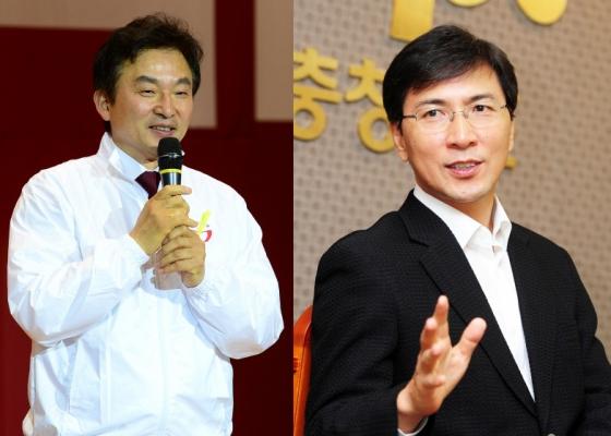 원희룡 제주도지사(사진 왼쪽)와 안희정 충남도지사(사진 오른쪽)