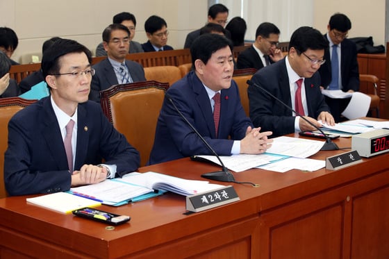 최경환 기획재정부장관이 지난해 12월 26일 오전 서울 여의도 국회에서 열린 기획재정위원회 전체회의에 출석해 의원들의 질의에 답하고 있다./사진=뉴스1