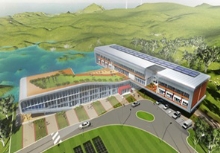 육·해상에너지 융복합 실증 플랫폼 구축 사업을 추진할 제주 김녕리 제주글로벌연구센터 내 연구소 조감도/사진=기계硏