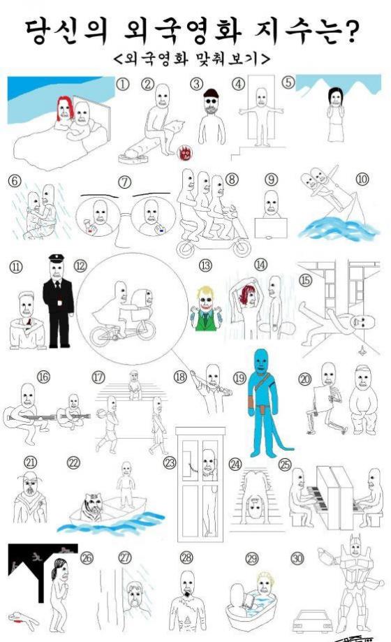 영화 이름 맞추기/ 사진=온라인 커뮤니티