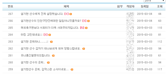 설기현의 은퇴가 당황스럽다고 밝힌 인천 팬들. /사진=인천 유나이티드 홈페이지 캡처