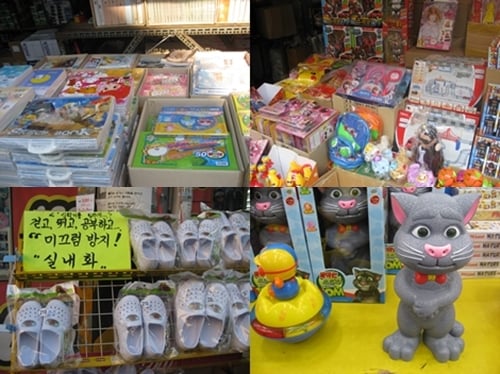 동대문 문구·완구 거리에서 판매하는 다양한 물품들. /사진=이진호 기자