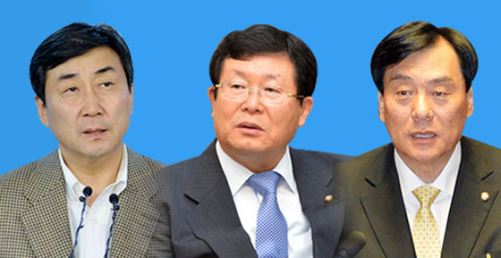 사진 왼쪽부터 이종걸, 설훈, 박기춘 의원.