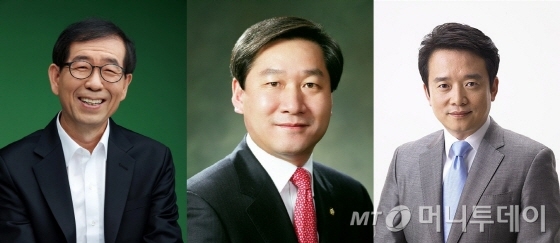 사진 왼쪽부터 박원순 서울시장, 유정복 인천시장, 남경필 경기도지사.