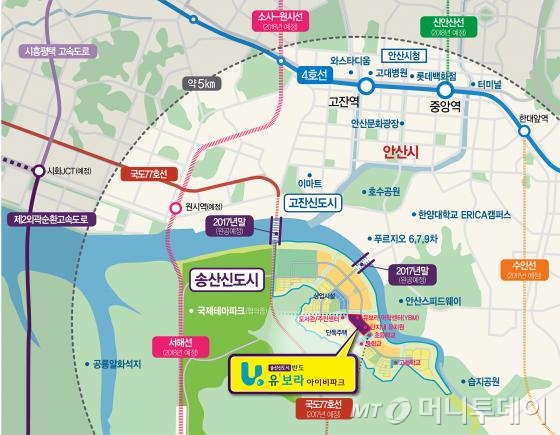 경기 화성 송산그린시티 EA B6-2블록 시범단지 '반도유보라 아이비파크' 위치도. / 자료제공=반도건설