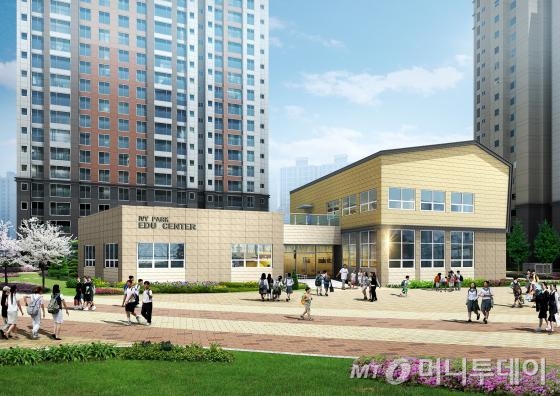 경기 화성 송산그린시티 EA B6-2블록 시범단지 '반도유보라 아이비파크' 단지내 교육센터 모형도. / 자료제공=반도건설