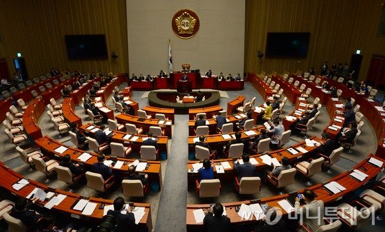 24일 오후 서울 여의도 국회에서 추가경정예산 처리를 위한 예산결산특별위원회 전체회의가 열리고 있다. /사진=뉴스1