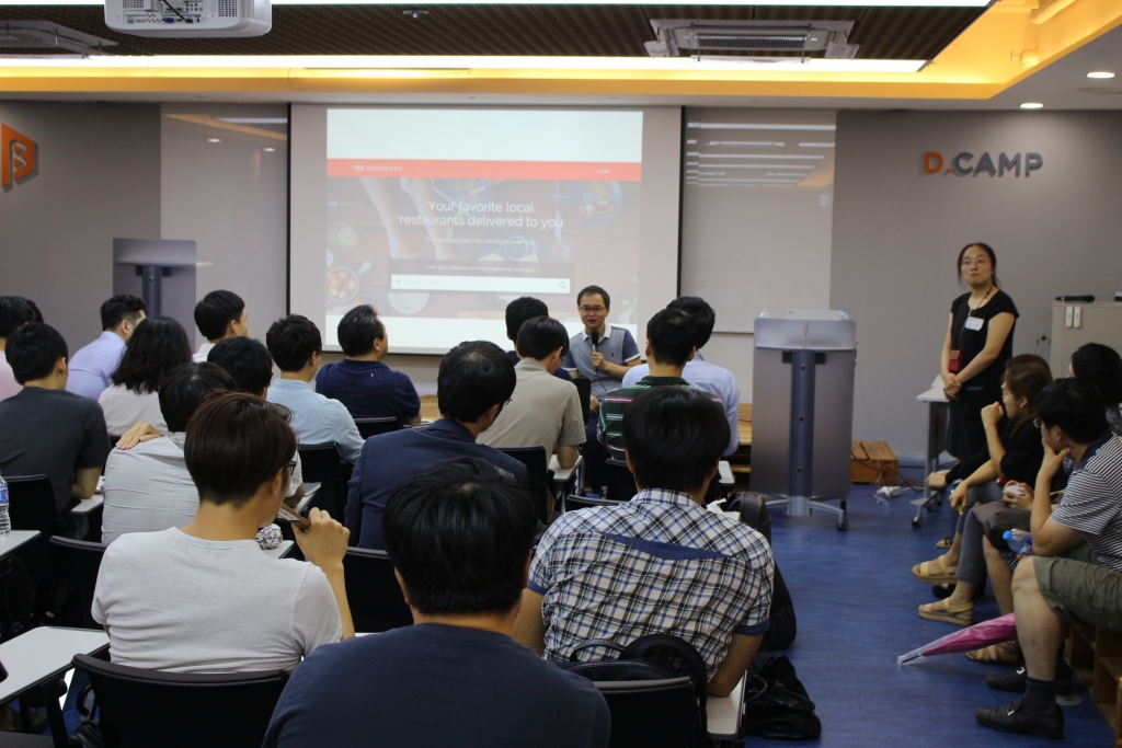 지난 24일 프라이머가 '창업가들과의 저녁식사'를 진행, 권도균 대표와 후배 창업가들이 교류하는 시간을 가졌다./사진제공=프라이머