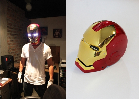 그가 직접 제작한 아이언맨 마스크. /사진=구준엽 블로그