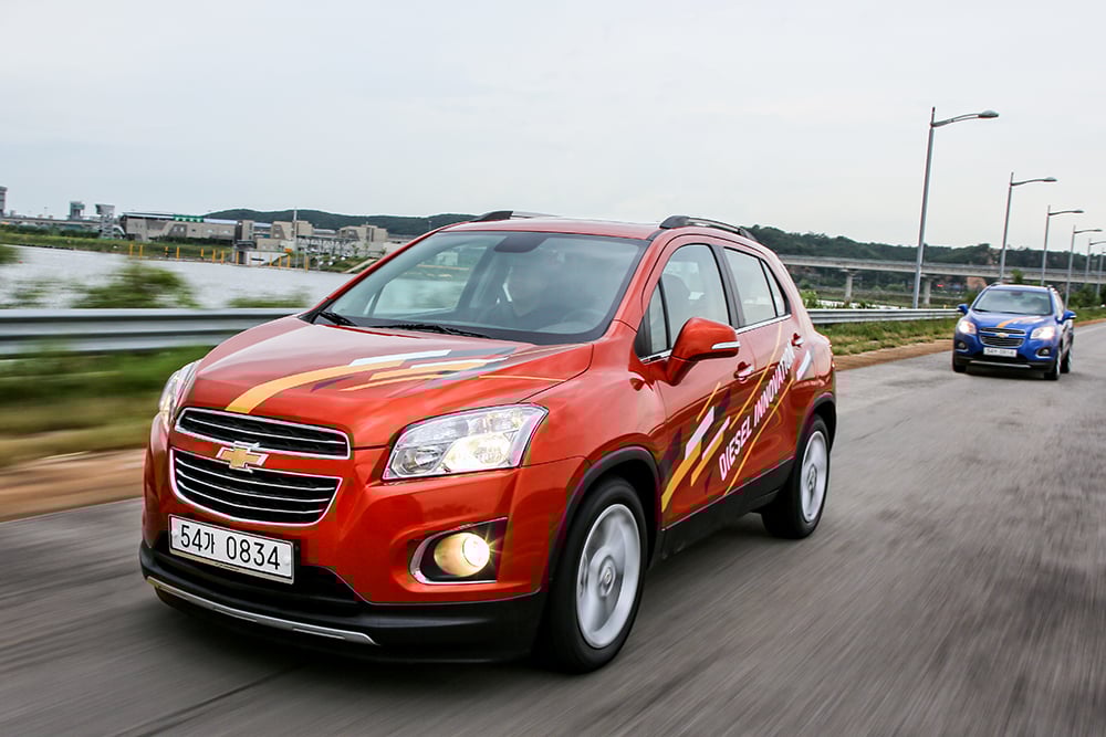 쉐보레 트랙스 디젤 주행/사진제공=한국GM